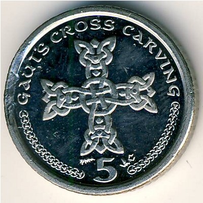 Isle of Man, 5 pence, 2000–2003