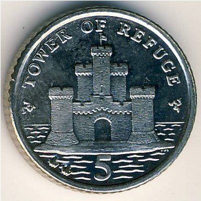 Остров Мэн, 5 пенсов (2004–2012 г.)