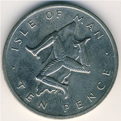 Остров Мэн, 10 пенсов (1976–1979 г.)
