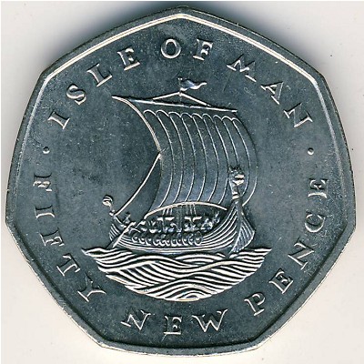 Isle of Man, 50 new pence, 1971–1975