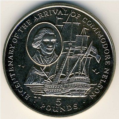 Gibraltar, 5 pounds, 1997