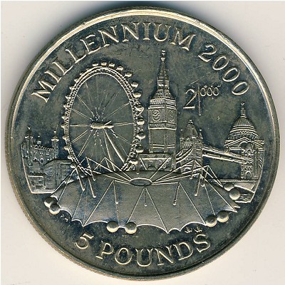 Gibraltar, 5 pounds, 1998