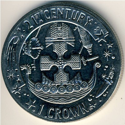 Gibraltar, 1 crown, 2001