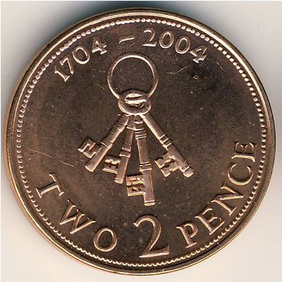 Gibraltar, 2 pence, 2004