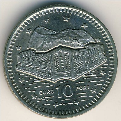 Gibraltar, 10 pence, 1992–1997