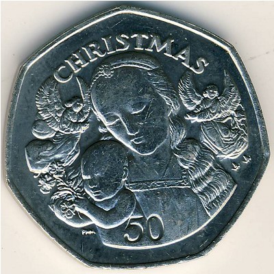 Гибралтар, 50 пенсов (2000 г.)