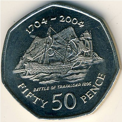 Gibraltar, 50 pence, 2004
