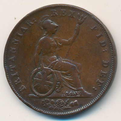 Great Britain, 1/2 penny, 1825–1827