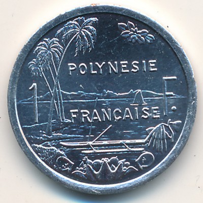 Французская Полинезия, 1 франк (1975–2015 г.)