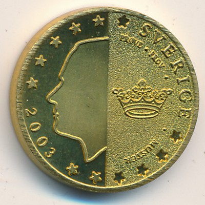 Sweden., 10 euro cent, 2003