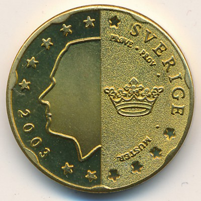 Sweden., 20 euro cent, 2003