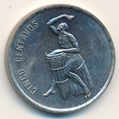 Dominican Republic, 5 centavos, 1989
