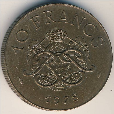 Monaco, 10 francs, 1975–1982