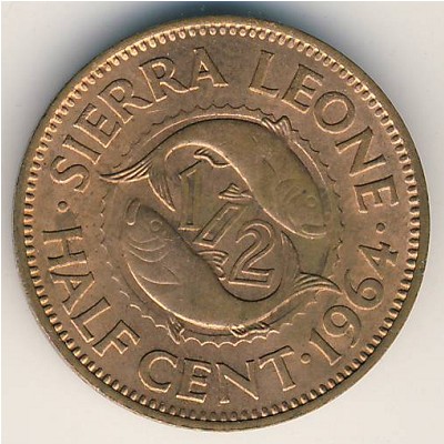 Sierra Leone, 1/2 cent, 1964