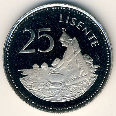 Lesotho, 25 lisente, 1979–1989