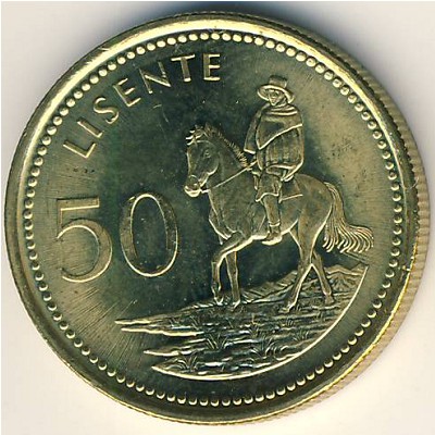 Lesotho, 50 lisente, 1998–2018