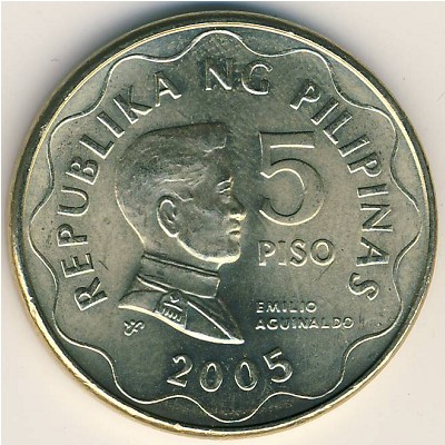 Philippines, 5 piso, 1995–2017