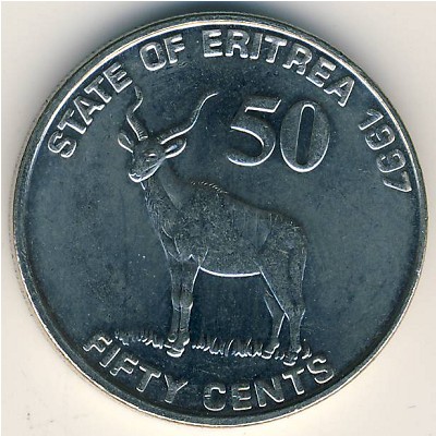 Eritrea, 50 cents, 1997
