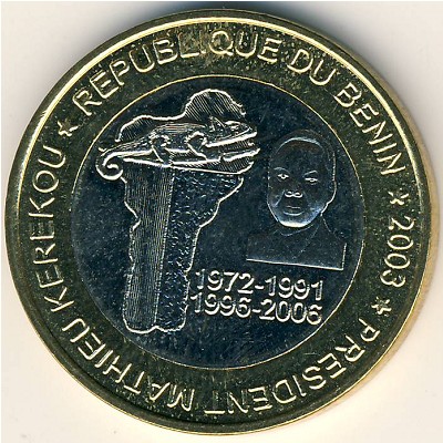 Benin., 6000 francs CFA, 2003