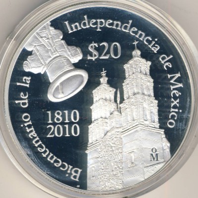 Mexico, 20 pesos, 2010