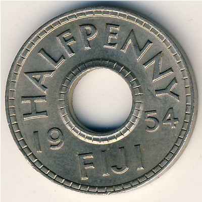 Fiji, 1/2 penny, 1954
