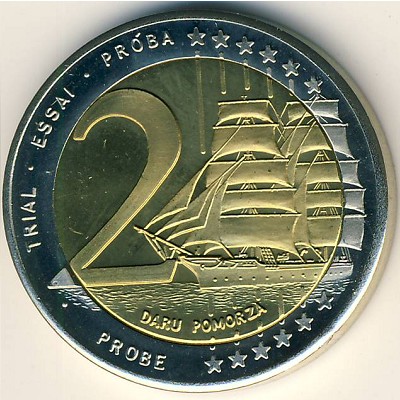 Poland., 2 euro, 2004