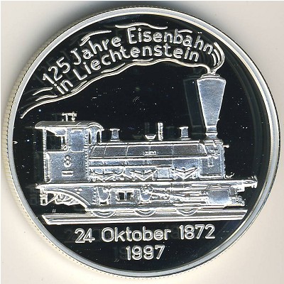 Liechtenstein., 20 euro, 1997