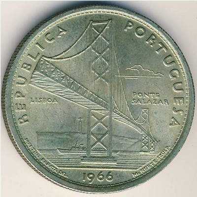 Portugal, 20 escudos, 1966