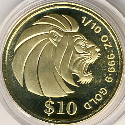 Singapore, 10 dollars, 1990