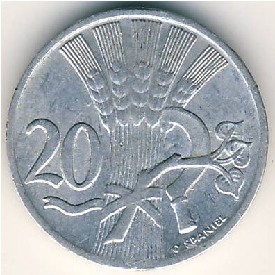Чехословакия, 20 гелеров (1951–1952 г.)