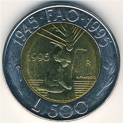 San Marino, 500 lire, 1995