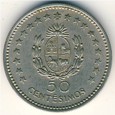 Uruguay, 50 centesimos, 1960