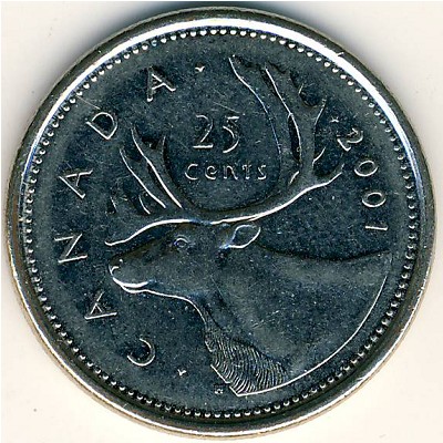 Канада, 25 центов (2001–2003 г.)