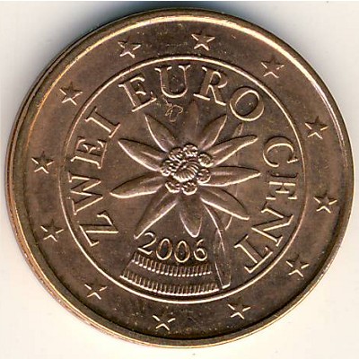 Austria, 2 euro cent, 2002–2020