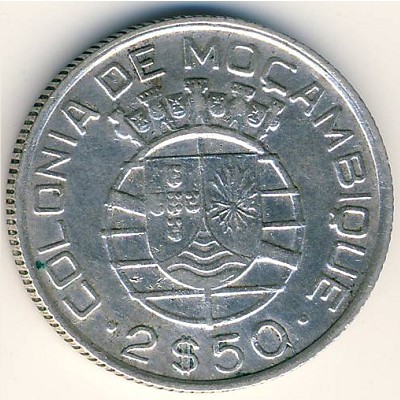 Mozambique, 2,5 escudos, 1938–1951