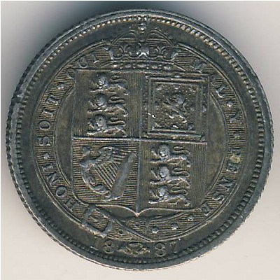Великобритания, 6 пенсов (1887 г.)
