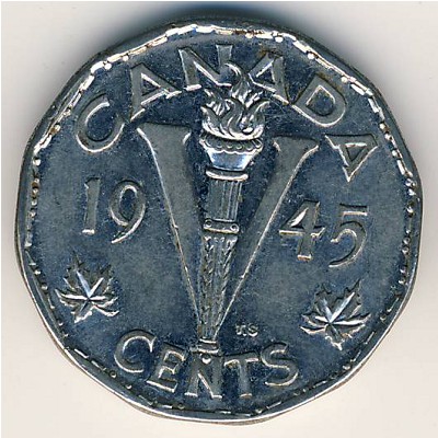 Канада, 5 центов (1944–1945 г.)