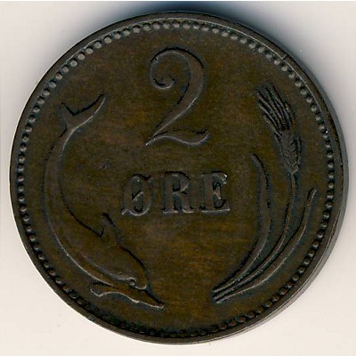 Дания, 2 эре (1894–1906 г.)