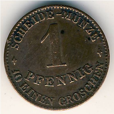 Saxe-Coburg-Gotha, 1 pfennig, 1847–1856