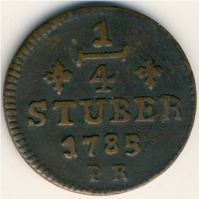 Julich-Berg, 1/4 stuber, 1765–1794