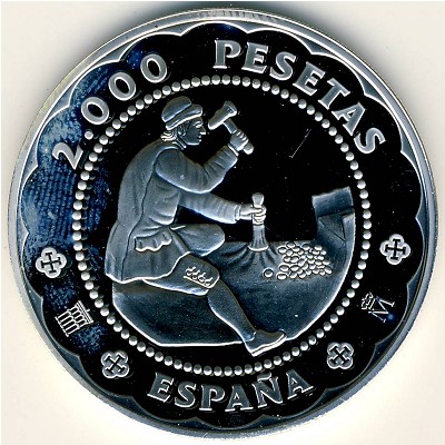 Spain, 2000 pesetas, 2001