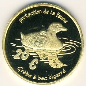 Saint Barthelemy., 20 euro, 2004