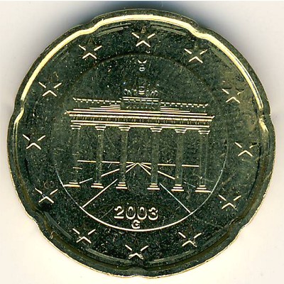 Germany, 20 euro cent, 2002–2006