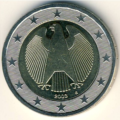 Germany, 2 euro, 2002–2006
