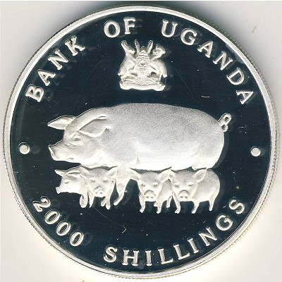 Уганда, 2000 шиллингов (1995 г.)