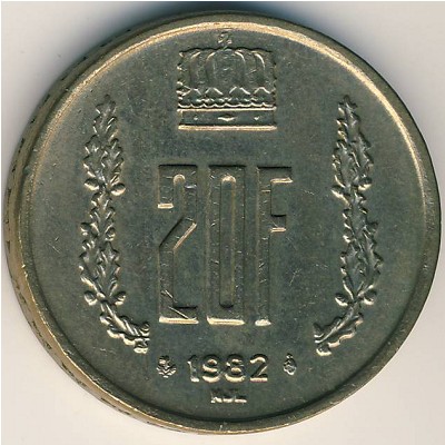 Luxemburg, 20 francs, 1980–1983