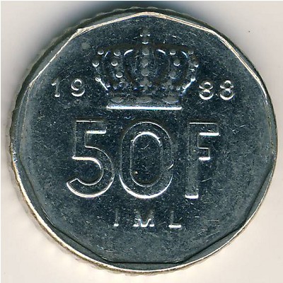 Luxemburg, 50 francs, 1987–1989
