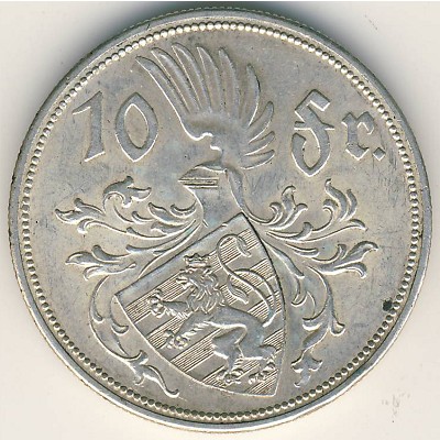 Luxemburg, 10 francs, 1929