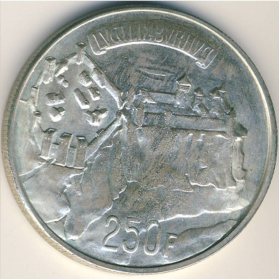 Luxemburg, 250 francs, 1963