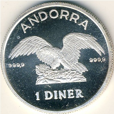 Андорра, 1 динер (1990 г.)